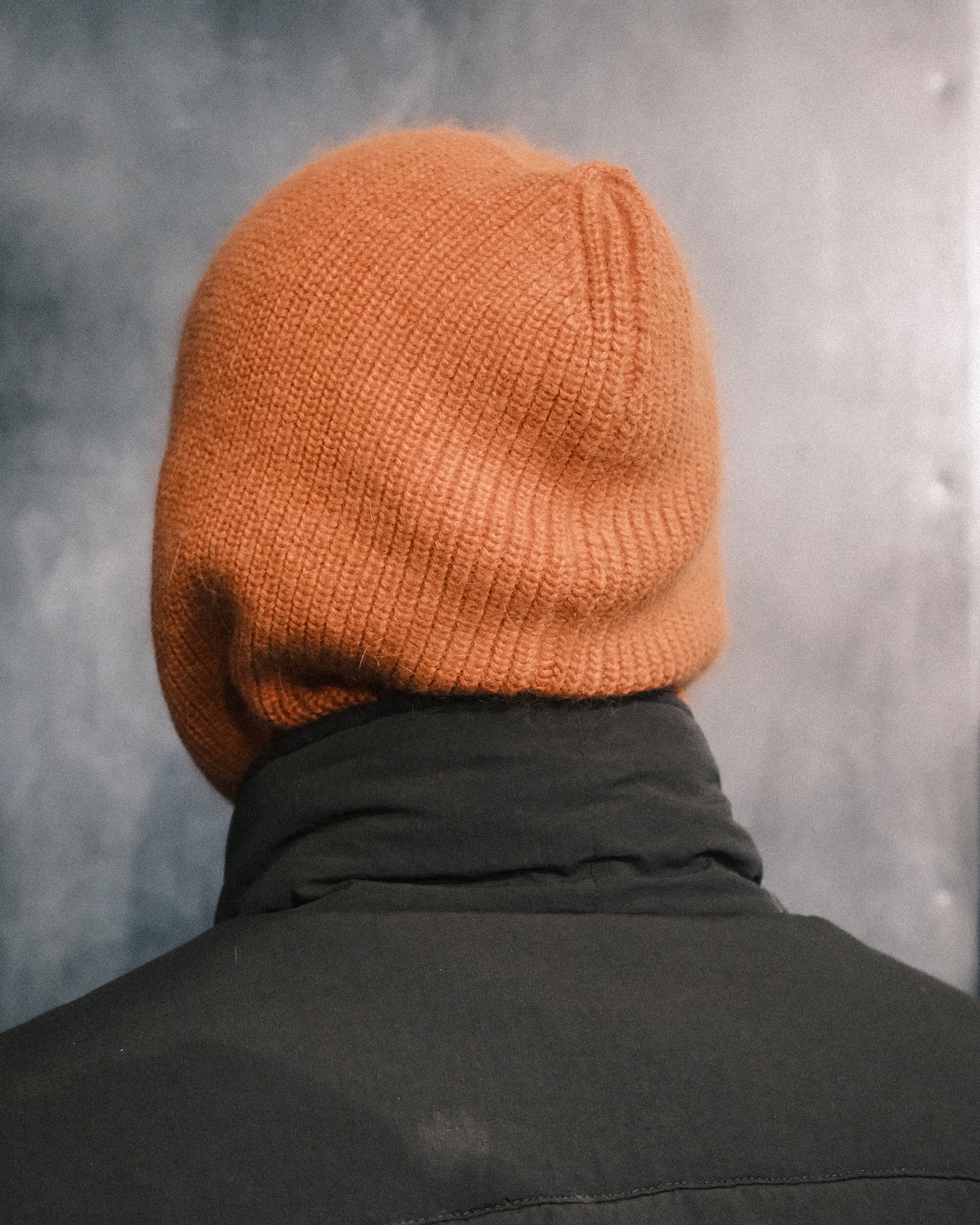 KNIT HOOD - ORANGE