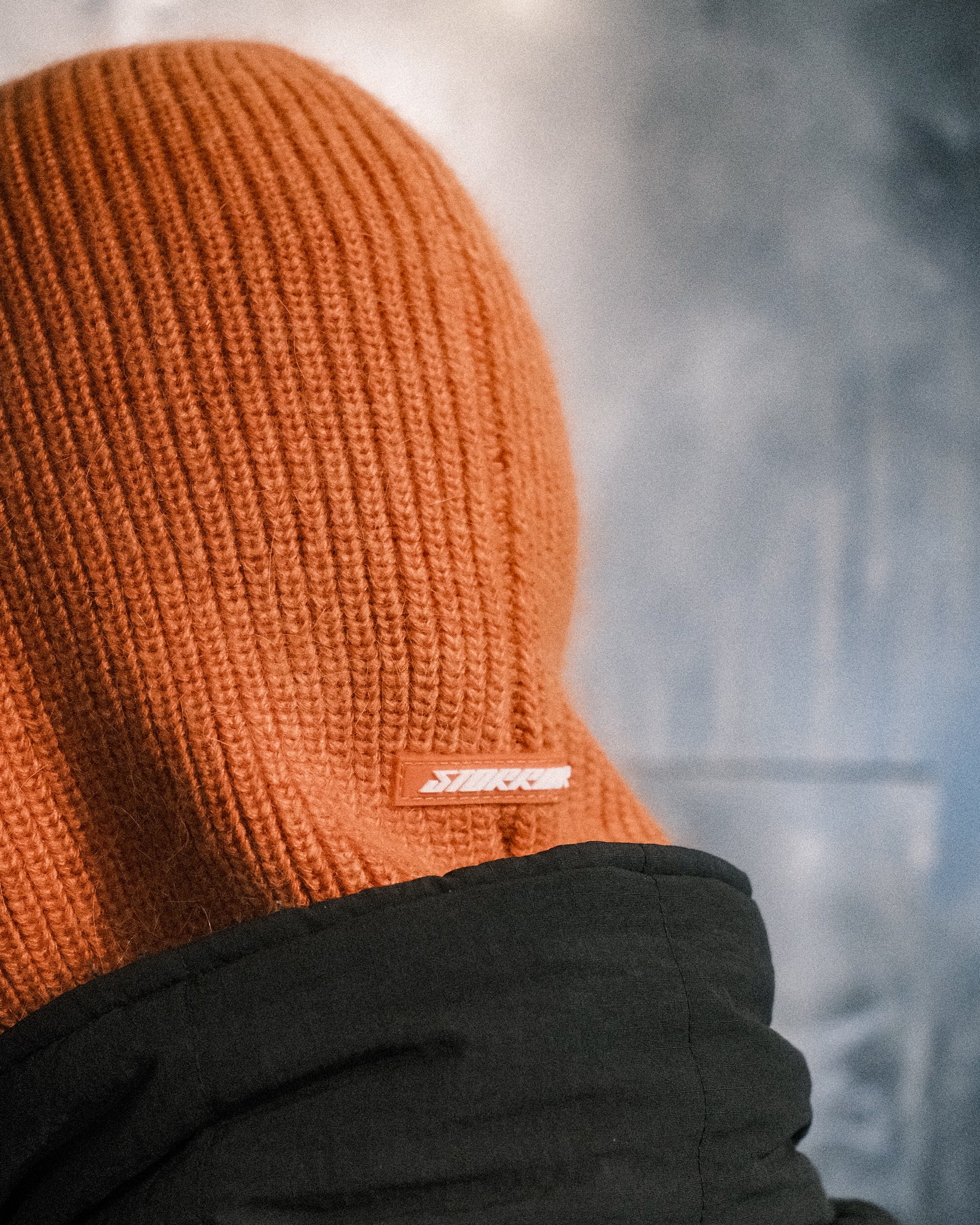 KNIT HOOD - ORANGE