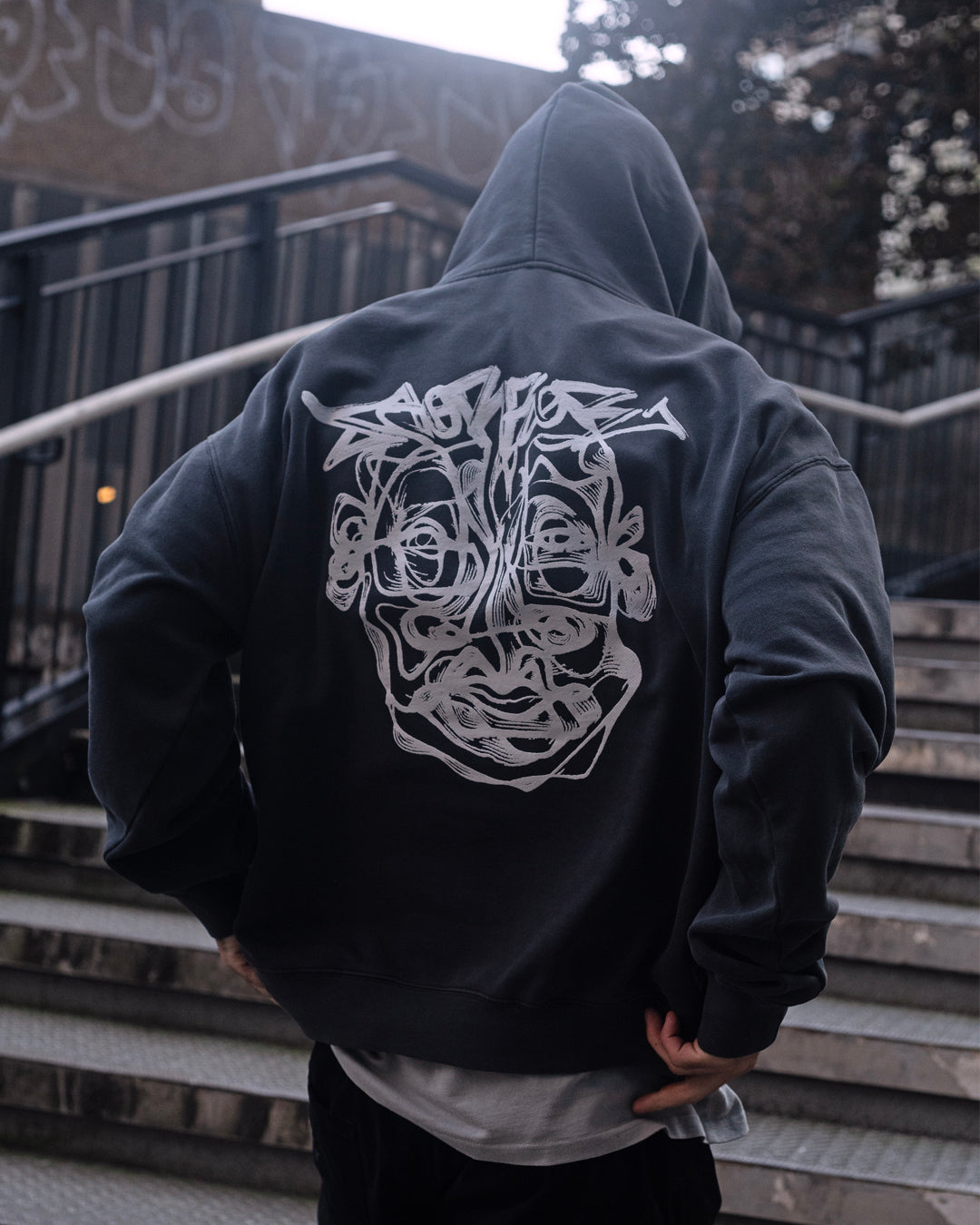 INK FACE HOODIE | STORROR | parkour clothing & technical sportswear